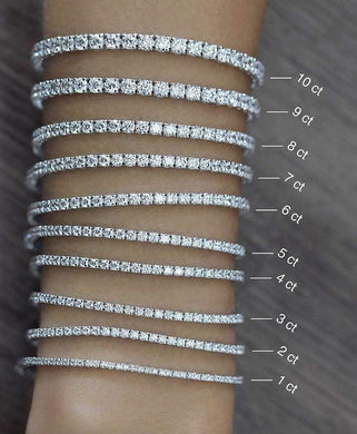 14k White Gold 1ctw Diamond Tennis Bracelet for Men and Women - Jewelry Store by Erik Rayo