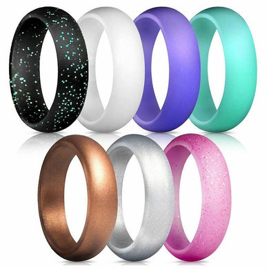 7 Pack Silicone Wedding Engagement Ring Women Rubber Band for Work Gym Sports - Jewelry Store by Erik Rayo