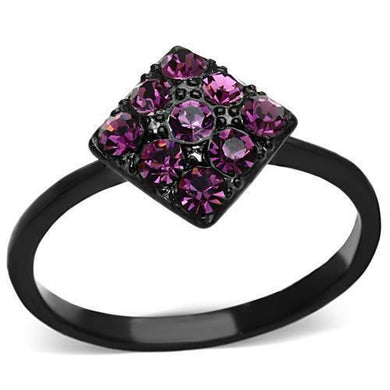 Black Stainless Steel Purple Women's Ring Anillo Para Mujer - Jewelry Store by Erik Rayo