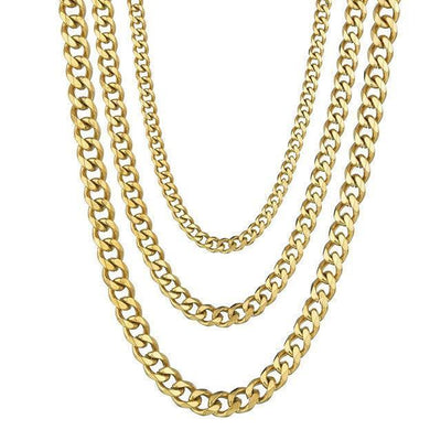 Necklace for Men and Women Stainless Steel Cuban Curb Chain Gold - Jewelry Store by Erik Rayo