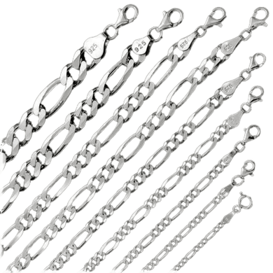 Figaro Chain Necklaces in Silver for Men and Women Stainless Steel - Jewelry Store by Erik Rayo