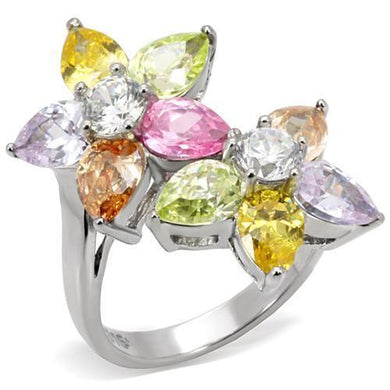 Kered Cocktail Ring - 316L Stainless Steel, AAA CZ , Multi Color - TK111 - Jewelry Store by Erik Rayo