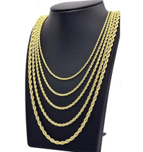 Load image into Gallery viewer, Necklace for Men and Women Stainless Steel Rope Chain Gold - Jewelry Store by Erik Rayo

