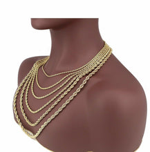 Load image into Gallery viewer, Necklace for Men and Women Stainless Steel Rope Chain Gold - Jewelry Store by Erik Rayo
