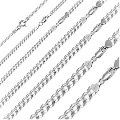 Necklace for Men Women Kids Cuban Curb Miami 925 Sterling Silver Chain Plata - Jewelry Store by Erik Rayo