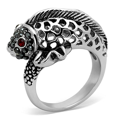 Silver Fish Ring Anillo Para Hombre Mujer y Ninos Unisex Kids 316L Stainless Steel Ring with Top Grade Crystal in Siam - Jewelry Store by Erik Rayo