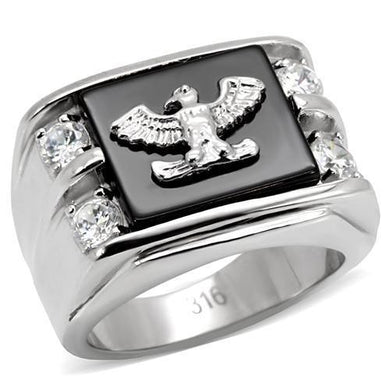 Silver Womens Eagle Ring Anillo Para Mujer y Ninos Unisex Kids 316L Stainless Steel Ring with Top Grade Crystal in Clear Amare - Jewelry Store by Erik Rayo