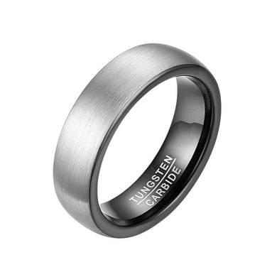 Tungsten Carbide Wedding Band Rings 6mm Matte Brushed Comfort Fit Size 4-15 - Jewelry Store by Erik Rayo