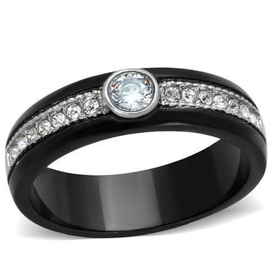 Wedding Rings for Women Engagement Cubic Zirconia Promise Ring Set for Her in Black Tone Liza - Jewelry Store by Erik Rayo