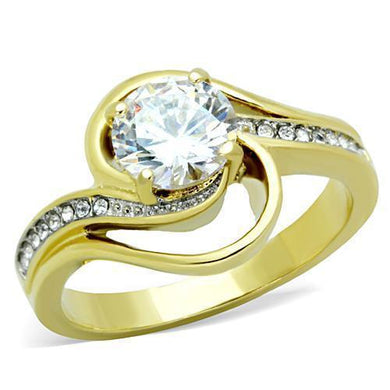 Wedding Rings for Women Engagement Cubic Zirconia Promise Ring Set for Her in Gold Tone TK1701 - Jewelry Store by Erik Rayo