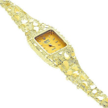 Load image into Gallery viewer, Women&#39;s Watch 14k Yellow Gold Nugget Link Bracelet Geneve Diamond Wrist Watch 7.5&quot; 31 grams - Jewelry Store by Erik Rayo
