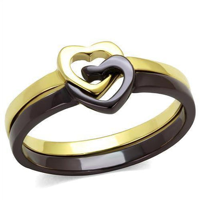 Womens Coffee Brown Ring Anillo Cafe Para Mujer 316L Stainless Steel with No Stone Valentia - Jewelry Store by Erik Rayo