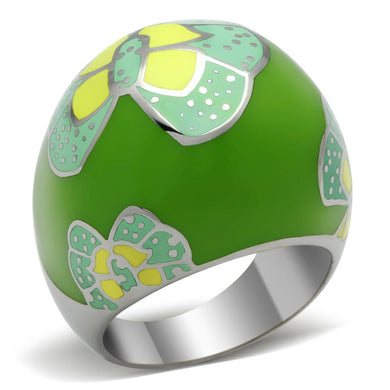 Womens Green Butterfly Ring Anillo Para Mujer y Ninos Kids Stainless Steel Ring - Jewelry Store by Erik Rayo
