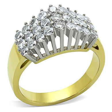 Womens Ring Damond Mountain Stainless Steel Ring with AAA Grade CZ in Clear - Jewelry Store by Erik Rayo