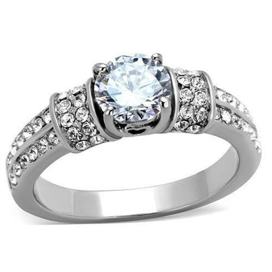 Womens Ring Engagement Ring Band Round Cut 1.75 Ct CZ Stainless Steel - Jewelry Store by Erik Rayo
