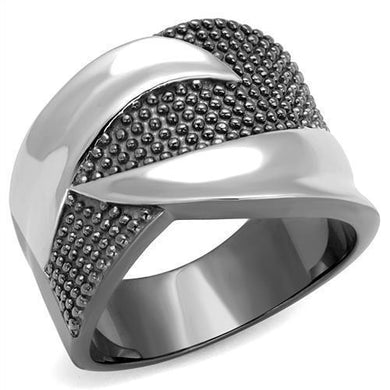 Womens Ring Light Black Silver Anillo Para Mujer y Ninos Kids 316L Stainless Steel Ring with No Stone - Jewelry Store by Erik Rayo