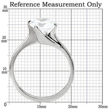 Load image into Gallery viewer, Womens Rings High polished (no plating) Stainless Steel Ring with AAA Grade CZ in Clear TK104 - Jewelry Store by Erik Rayo
