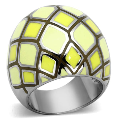 Womens Rings High polished (no plating) Stainless Steel Ring with Epoxy in Multi Color TK1173 - Jewelry Store by Erik Rayo