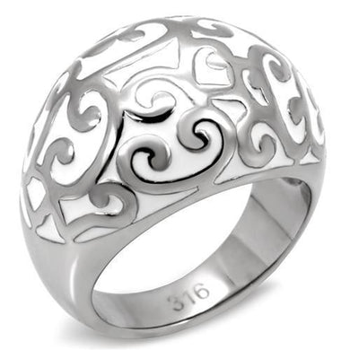 Womens Rings High polished (no plating) Stainless Steel Ring with No Stone TK107 - Jewelry Store by Erik Rayo