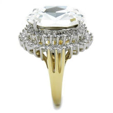Load image into Gallery viewer, Womens Rings Two-Tone IP Gold (Ion Plating) Stainless Steel Ring with Top Grade Crystal in Clear TK1894 - Jewelry Store by Erik Rayo
