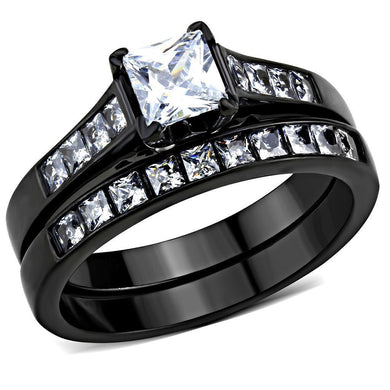 Anillo de Compromiso Boda y Matrimonio con Diamante Zirconia Para Mujeres Color Negro Aligiers - Jewelry Store by Erik Rayo