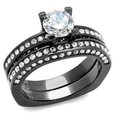Anillo de Compromiso Boda y Matrimonio con Diamante Zirconia Para Mujeres Color Negro Luz - Jewelry Store by Erik Rayo