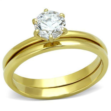 Anillo de Compromiso Boda y Matrimonio con Diamante Zirconia Para Mujeres Color Oro Acero Avital - Jewelry Store by Erik Rayo