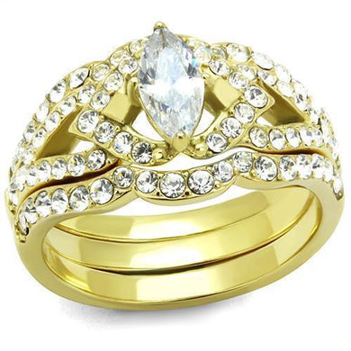 Anillo de Compromiso Boda y Matrimonio con Diamante Zirconia Para Mujeres Color Oro Atri - Jewelry Store by Erik Rayo