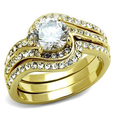 Anillo de Compromiso Boda y Matrimonio con Diamante Zirconia Para Mujeres Color Oro Avezzano - Jewelry Store by Erik Rayo