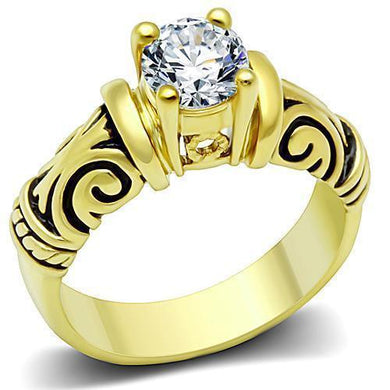 Anillo de Compromiso Boda y Matrimonio con Diamante Zirconia Para Mujeres Color Oro Esthiru - Jewelry Store by Erik Rayo