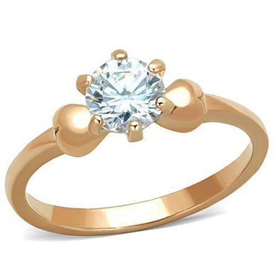 Anillo de Compromiso Boda y Matrimonio con Diamante Zirconia Para Mujeres Color Oro Rojo Alatri - Jewelry Store by Erik Rayo