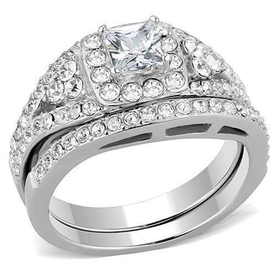 Anillo de Compromiso Boda y Matrimonio con Diamante Zirconia Para Mujeres Color Plata Metera - Jewelry Store by Erik Rayo