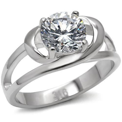Anillo de Compromiso Boda y Matrimonio con Diamante Zirconia Para Mujeres Color Plata TK066 - Jewelry Store by Erik Rayo